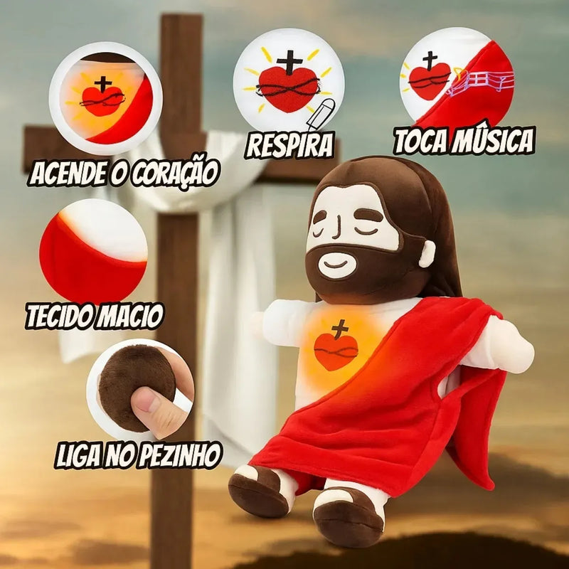Pelúcia Jesus Que Respira Alivia Ansiedade Acalma Relaxa