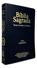 Bíblia Capa Luxo Flexível - Preto - Tradução Arc ( Almeida Revista E Corrigida ) Com Harpa Avivada E Corinhos E Índice Letra Normal/comum