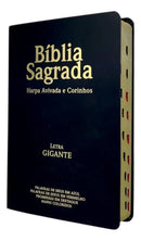 Bíblia Capa Luxo Flexível - Preto - Tradução Arc ( Almeida Revista E Corrigida ) Com Harpa Avivada E Corinhos E Índice Letra Normal/comum