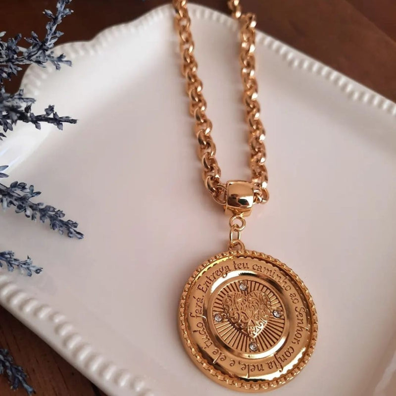 Colar Nossa Senhora Aparecida – Semi Jóia Folheado a Ouro 18K