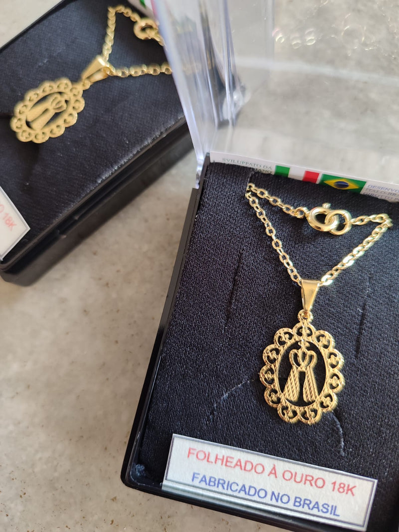 Colar Nossa Senhora Aparecida – Folheado a Ouro 18K