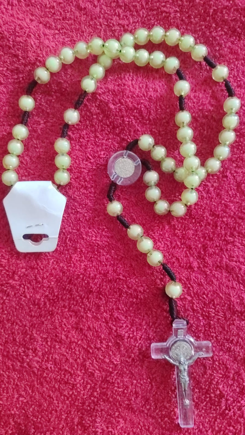 Terço Luminoso com Medalha de São Bento