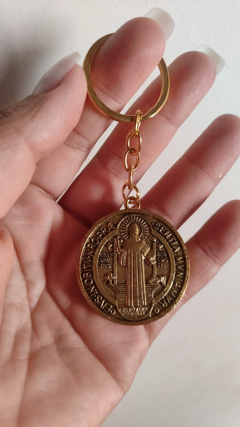 Chaveiro Medalha de São Bento – Dourado