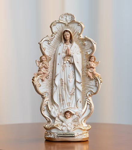 Nossa Senhora de Guadalupe Nova (Marfim) 20 e 30cm Resina