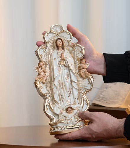 Nossa Senhora de Guadalupe Nova (Marfim) 20 e 30cm Resina